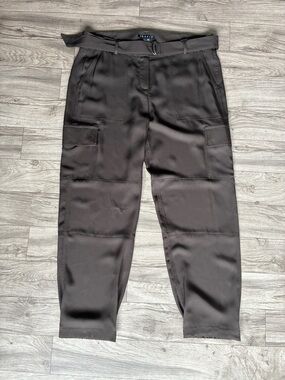 Theory Hannon Belted Cargo Pants Size 10 Tapered Ankle
NWT